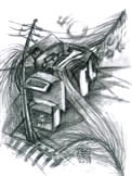 ilustracion_de_Victoria Andrea Muñoz Serra_del_Portada_del_libro_de_poesia_Casa_de_Carton_del_poeta_Gaston_Vergara